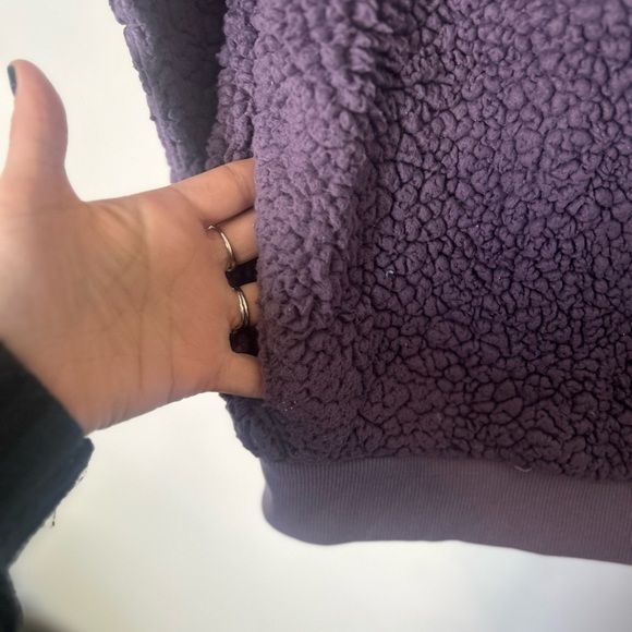 Z by Zella Large Purple Sherpa Lol Over Hoodie - Picture 6 of 8